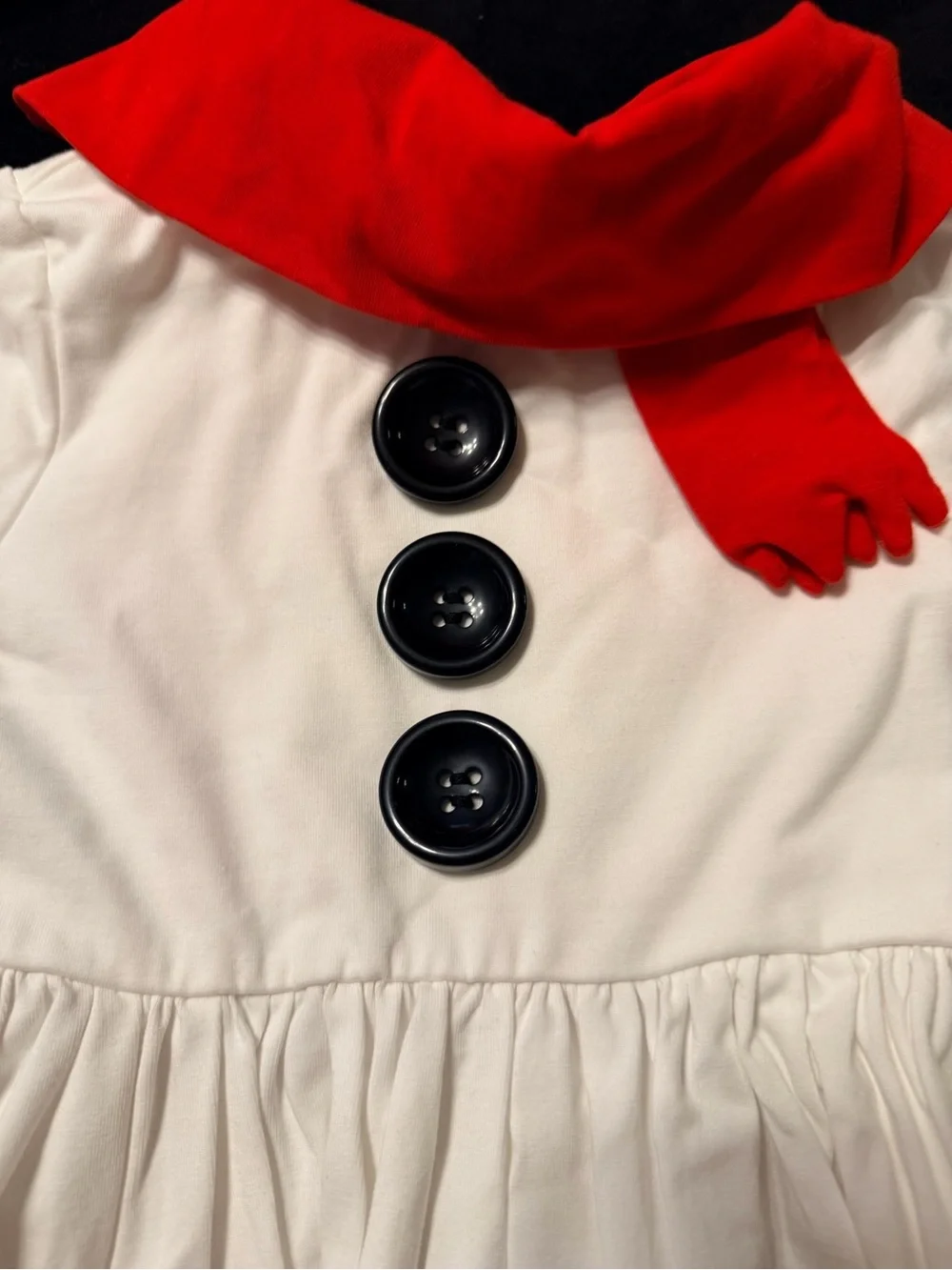 Only little once brand White and Red Snowman Kids Costume Dress EUC size 2